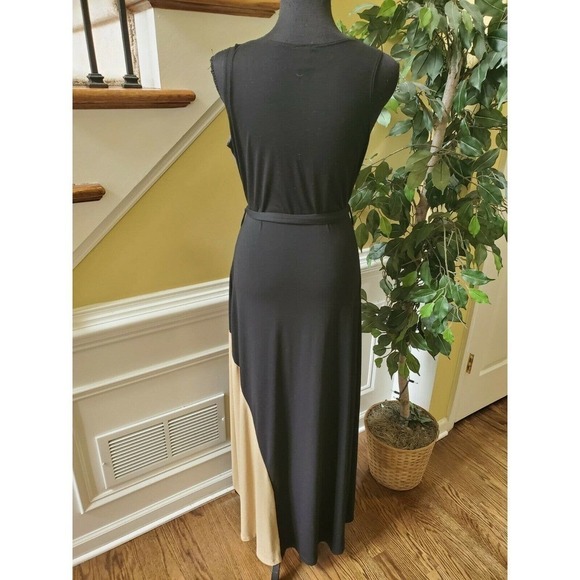 Dot's Maxi Dress Size M Black Tan Gray Chevron - Picture 7 of 11